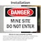 Signmission Mine Site Do Not Enter Danger Sign, Vinyl Decal, 10in W x 7in L, 2PK OS-2PACK-DS-D-710-L-2152 - alternate 4